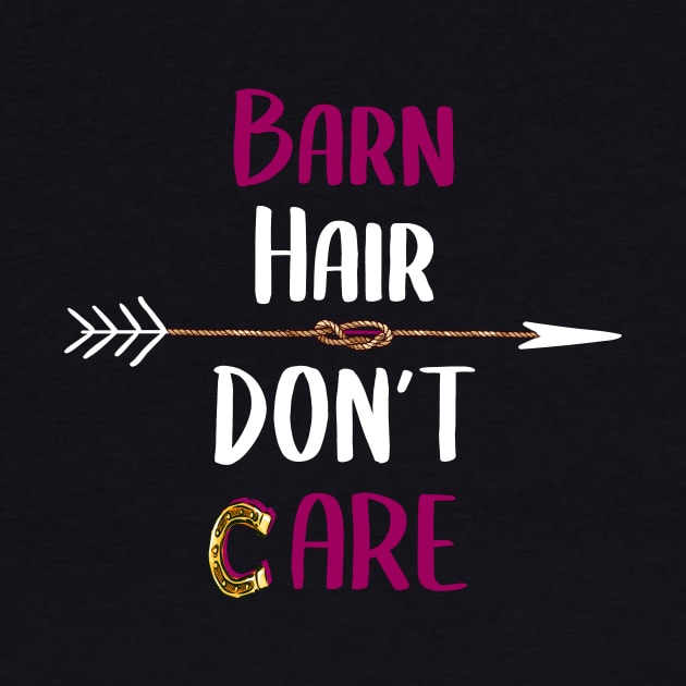 Barn Hair Don't Care Shirt Horse Shirt - Purple Design by Awareness of Life